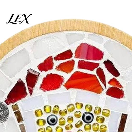 Family Fun Crafting for Christmas Mosaic Coaster DIY Kit, Festive Art Santa Wreath Craft Kit Snowman Pattern, Tile Adults, Handmade Holiday Home Decor