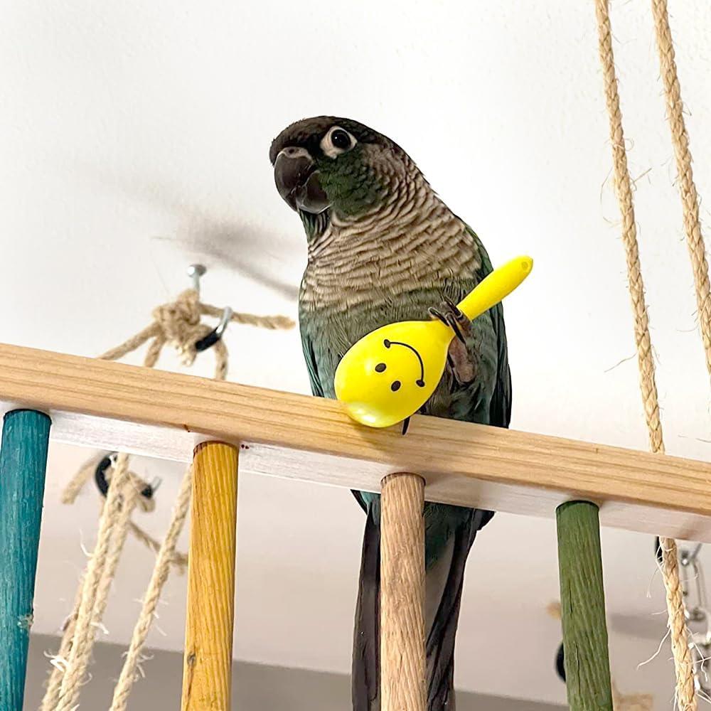 5 Pcs Parrot Rattle Shaker Musical Sound Toy Funny Bell Toys Mini Sand Hammer Bird Parrot Toys For Parakeet Cockatiel Budgies
