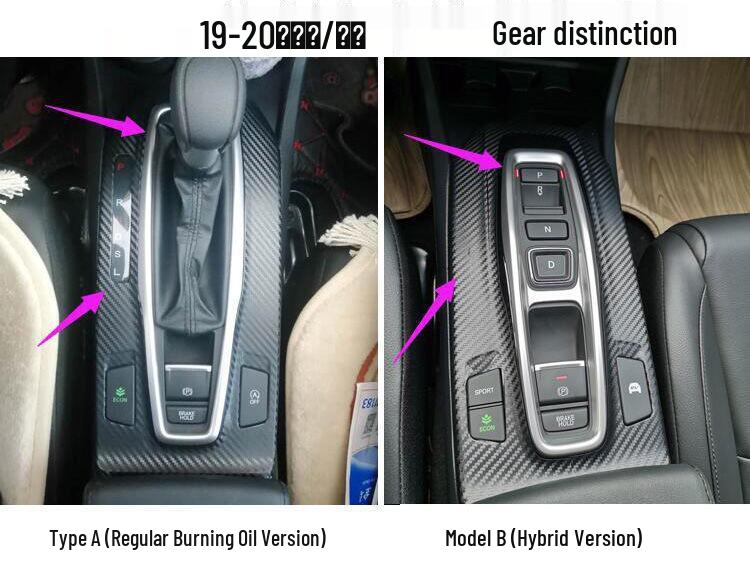 Honda Lingpai 19-20 Interior Sticker: Console & Gear Lever Decoration Film