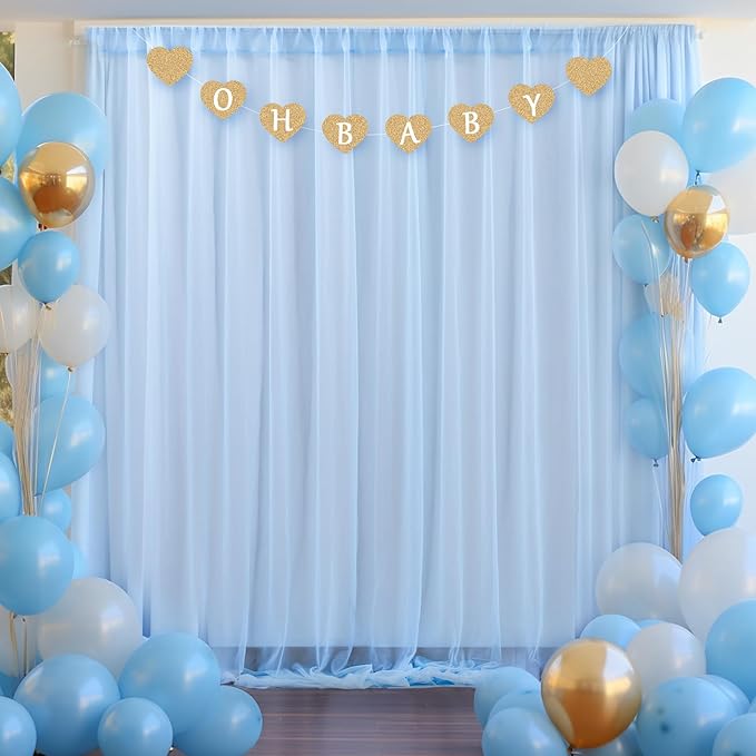 Chiffon Curtain Wedding Party Backdrop Baby Shower Drape Hotel Banquet Wrinkle Free Photo Background Wedding Curtain Decoration
