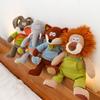 Forest Series Plush Toy Zoo Lion Doll Baby Elephant Pillow Ragdoll Fox Souvenir