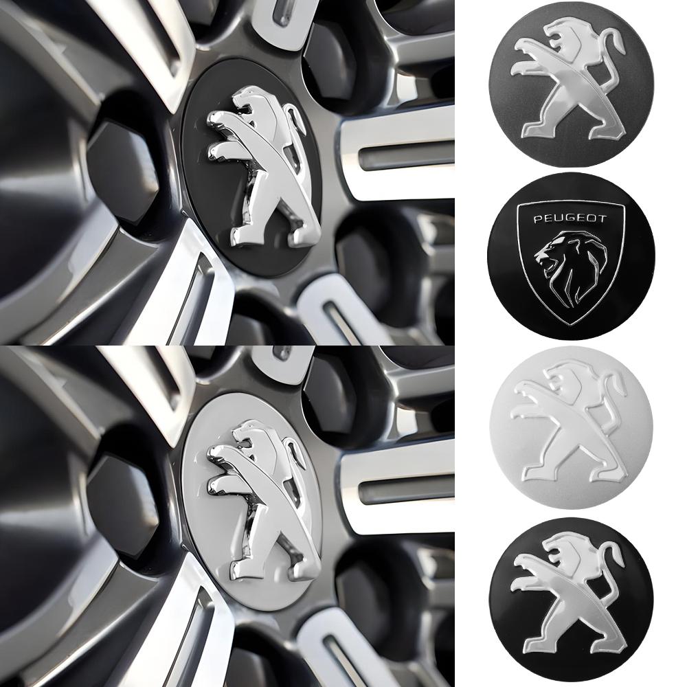 4PCS Car Styling Wheel Hub Center Hub Caps Cover Auto Exterior Accessories For Peugeot 208 207 2008 206 308 508 3008 207 307 107
