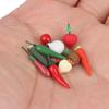 10Pcs/Set 1:12 Dollhouse Fruit Vegetables Carrot Tomato Radish Kitchen Decor Toy