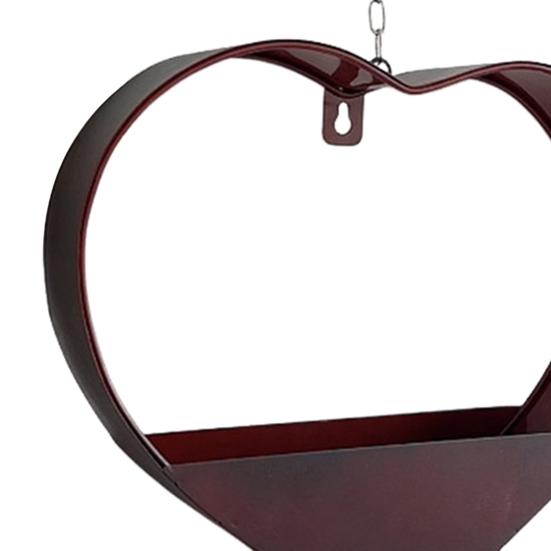 Настенный цветочный горшок в форме сердца для комнатных и уличных растений, металлическая вешалка для растений, декоративный садовый горшок