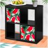 Les Trésors De Lily [Q4498] - Red Green 'Watermelon' Storage Cube - 31x31 Cm