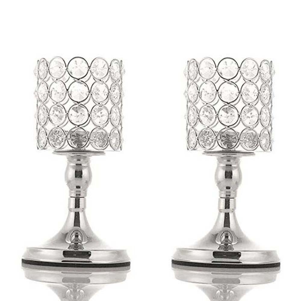 Металлический хрустальный подсвечник Полый кованый подсвечник Подсвечник Гостиная