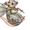 Bright Interior Accents Fairy Mouse Suncatcher, Stained Glass Style Acrylic Window Hanging Ornament, Woodland Fantasy Colorful Shadow Display