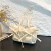 Новая сумка-тоут с молнией и бантом, высококлассная сумка на плечо большой вместимости для женщин, простая однотонная нейлоновая сумка для поездок на работу