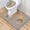 Текстурированный туалетный трехсекционный напольный коврик, ванный трехсекционный ковер, придверный коврик