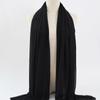 Women's Solid Color Pearl Chiffon Bubble Scarf, Long Silk Headscarf, 70x180cm, Middle Eastern Style