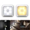 Motion Sensor Night Light 6leds Wall Closet Cabinet Stair Indoor Lighting Wireless Lamp White Light/Warm Light