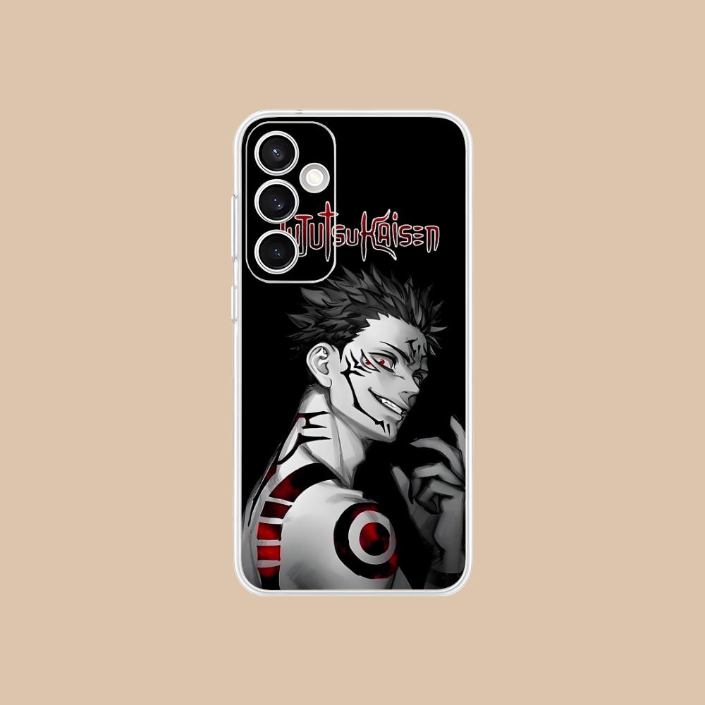 Чехол для мобильного телефона Jujutsu Kaisen Сукуна для Samsung Galaxy S25 S24 S23 S22 S21Plus FE Ультрапрозрачный Цветной Чехол Красивый Роскошный