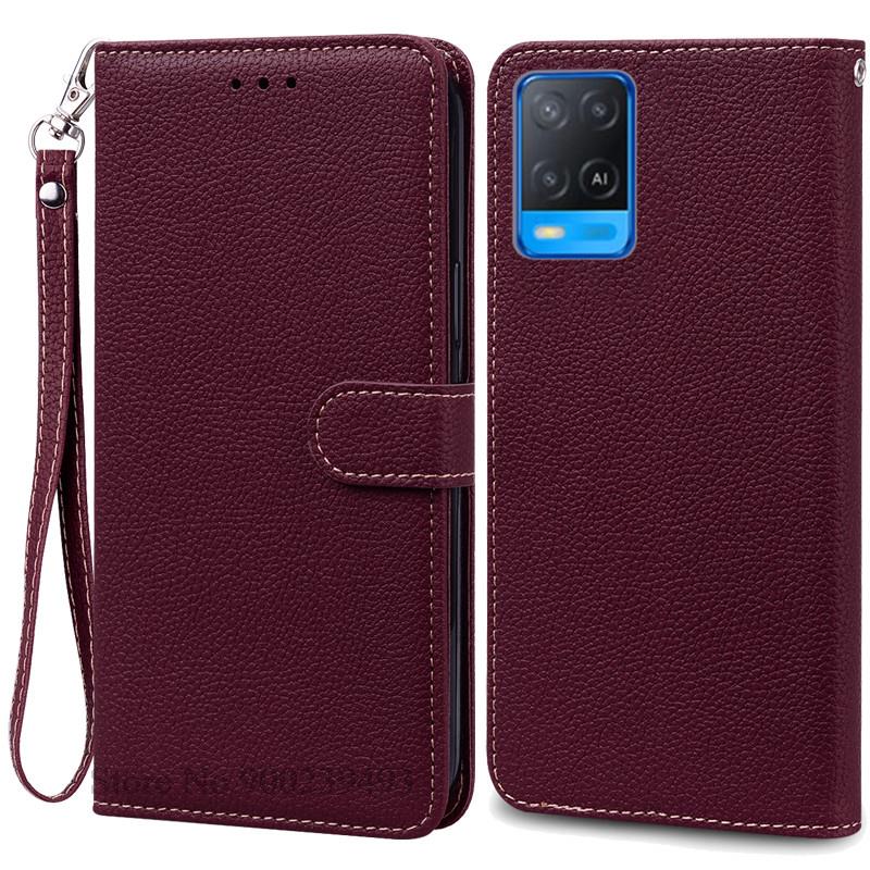 Для OPPO A54 Чехол A54 5G Кошелек кожаный флип-чехол Для OPPO A54 5G Чехол CPH2239 CPH2195 OPPOA54 A 54 Ударопрочный чехол для телефона Fundas