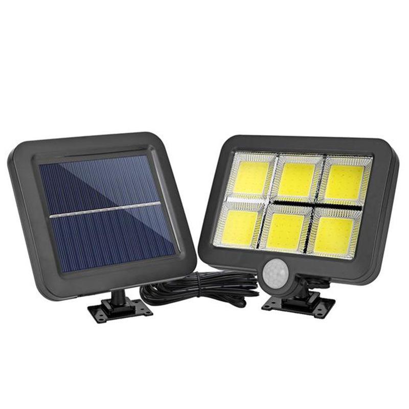 120LED Солнечный настенный светильник Уличный водонепроницаемый PIR датчик движения Освещение Парк Двор Забор Улица Сад Декоративный светильник