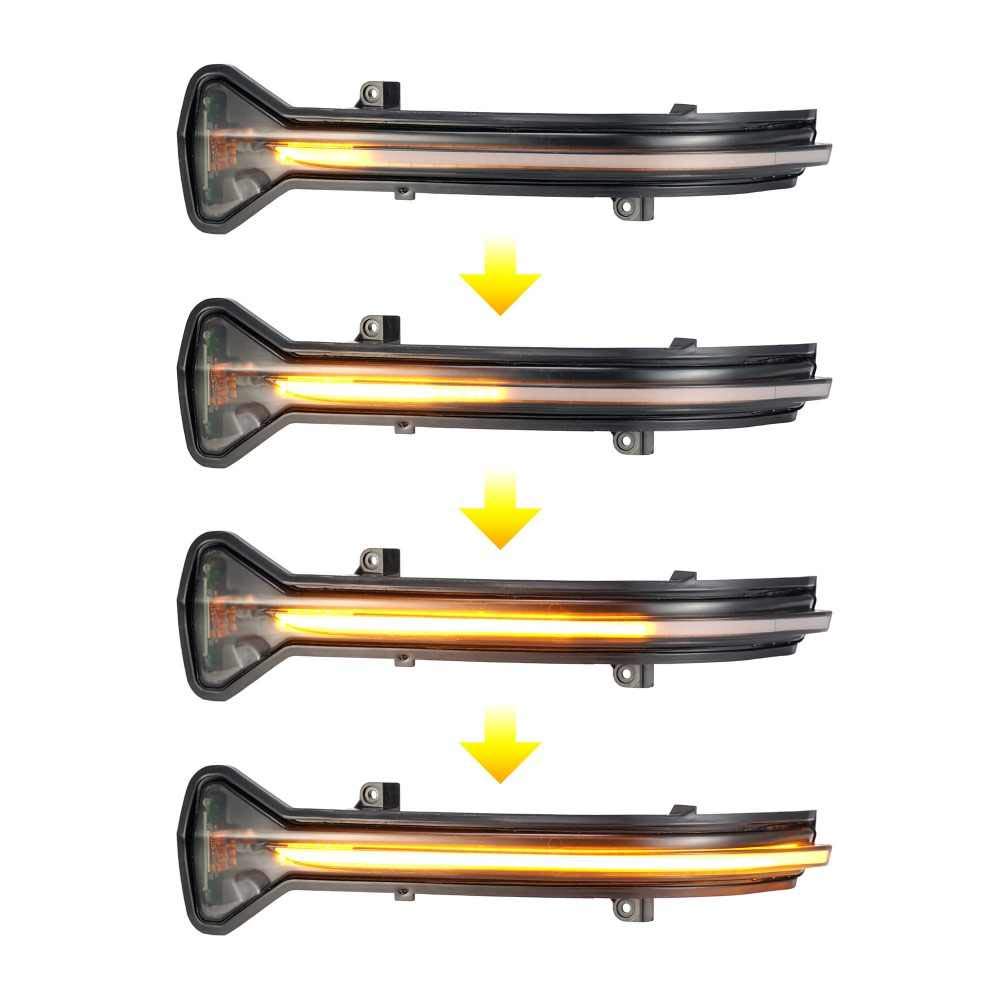 Hotimp Светодиодный динамический указатель поворота на зеркало заднего вида, дымчатая версия, совместимый с BMW G30 G31 G32 G11 G12, для левостороннего движения, сертифицирован ЕС