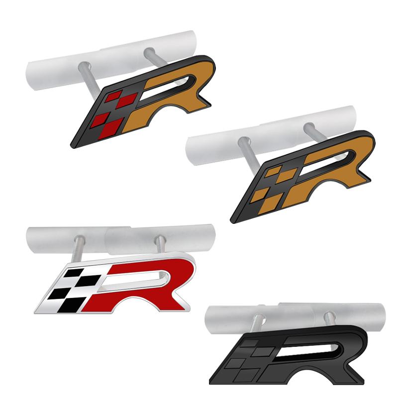 gycsn9 Car Front Grille Hood Rear Trunk Sticker R Emblem Badge For Racing Ibiza Leon E-racer Ateca Formentor Alhambra Exeo Altea Ateca