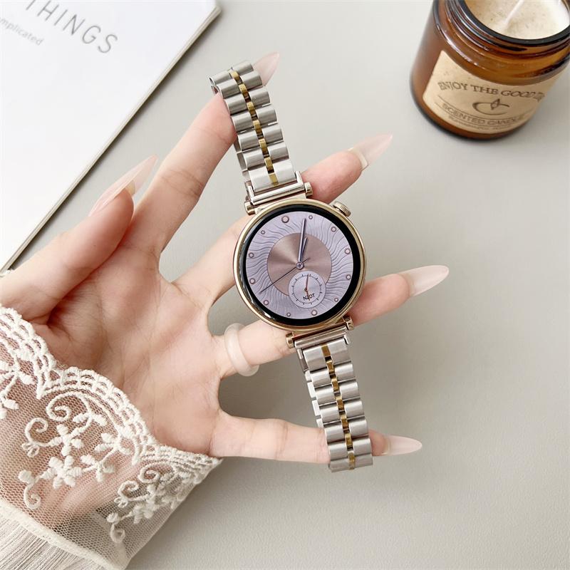 18mm Women Stainless Steel Strap For Huawei GT4 41mm Smart Metal Bracelet For Samsung Galaxy Watch 4/5/6 40mm 44mm Replacement