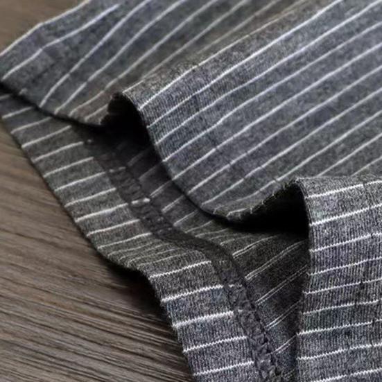 Мужское нижнее белье-боксеры со средней посадкой, эластичный пояс, полосатые шорты с принтом, U-выпуклые трусы с 3D вырезом, повседневная одежда