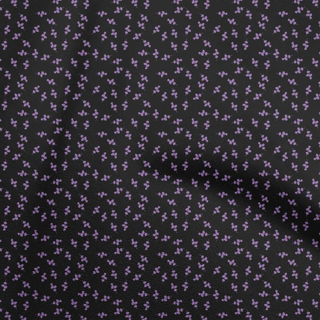 oneOone Cotton Flex Green & Purple Fabric Floral Sewing Material Print Fabric By The Yard 40 Inch