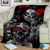 Horror Female Skull Dead Girl Gothic Blanket,Soft Throw Blanket for Home Bedroom Bed Sofa Picnic Travel Office Cover Blanket Kid