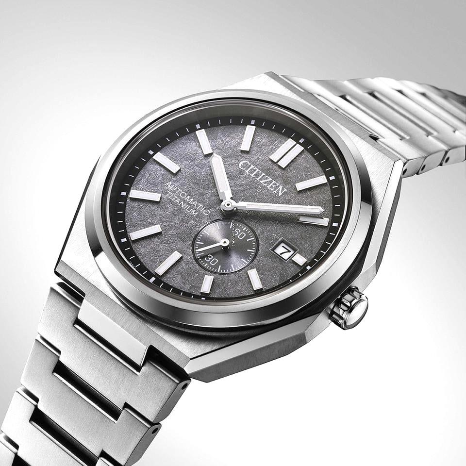 Citizen Мужские механические часы Zenshin Super Titanium с запасом хода 40 часов NJ0180-80H