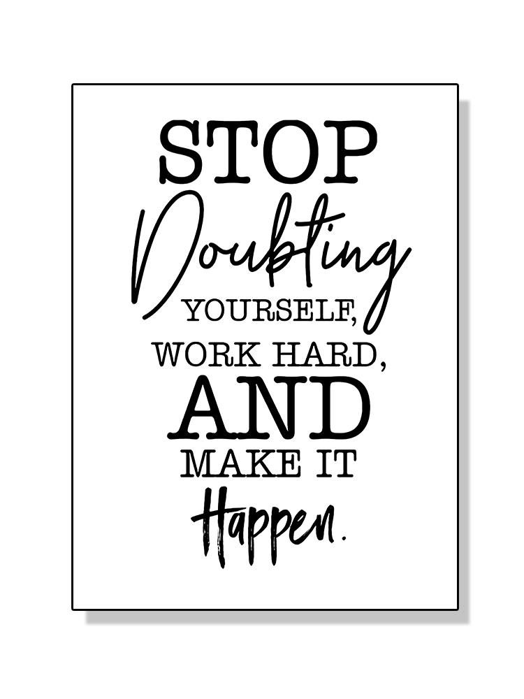 Inspirational Quote Know Your Worth Smile And Be Happy Poster Canvas Painting Abstract Wall Art For Living Room Home Decor