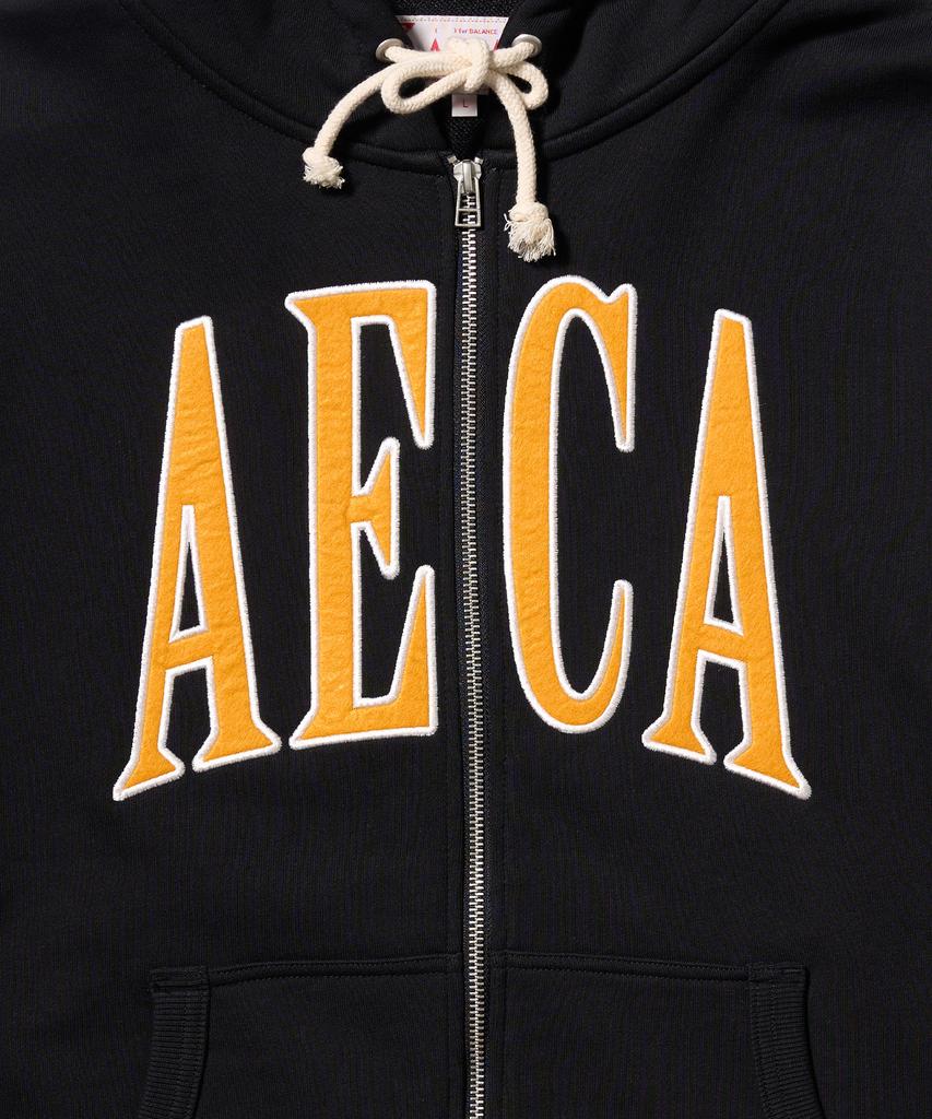 Aeca Aeca Худи на молнии с аппликацией - Черный