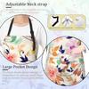 Beer Mug Apron for Women Men,28x33in,Fun Oktoberfest Kitchen Aprons with 2 Pockets,Oxford Fabric,Stylish Adjustable Apron for Cooking Baking BBQ