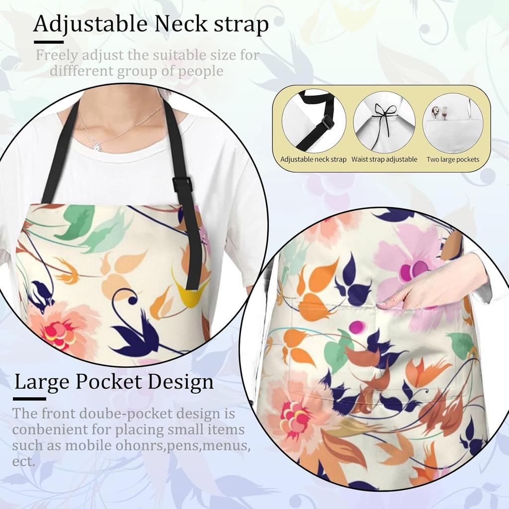 Beer Mug Apron for Women Men,28x33in,Fun Oktoberfest Kitchen Aprons with 2 Pockets,Oxford Fabric,Stylish Adjustable Apron for Cooking Baking BBQ