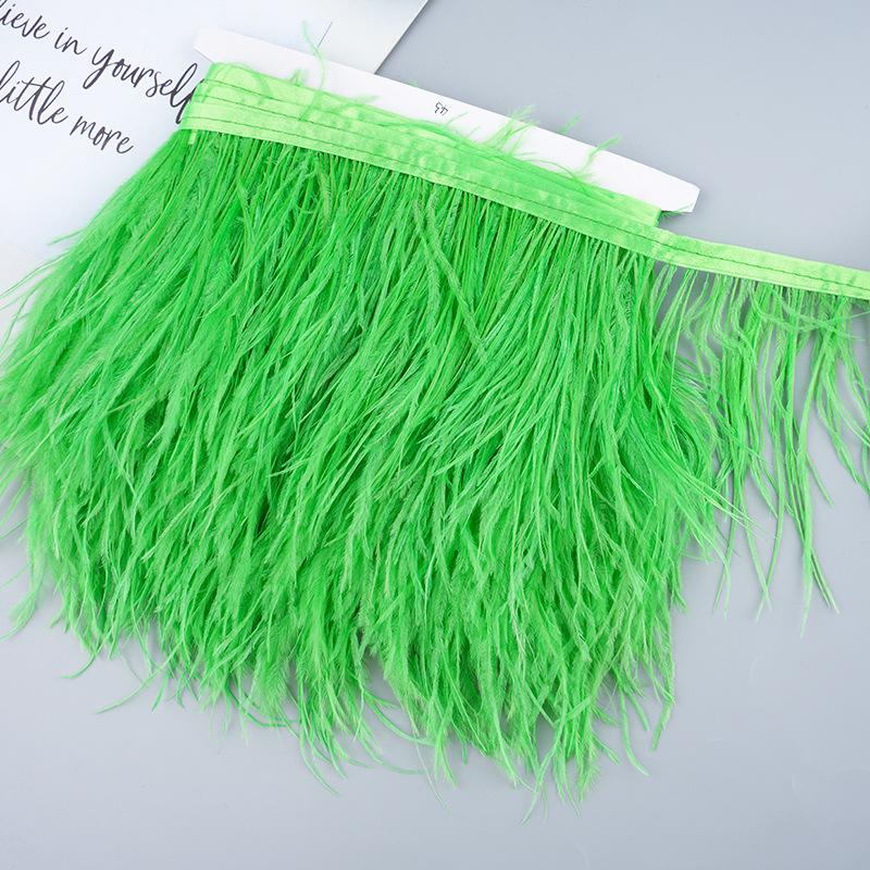 Diy Handmade Accessories Colorful Ostrich Feather Cloth Edge Decorative Accessories Clothing Accessories Wedding Skirt