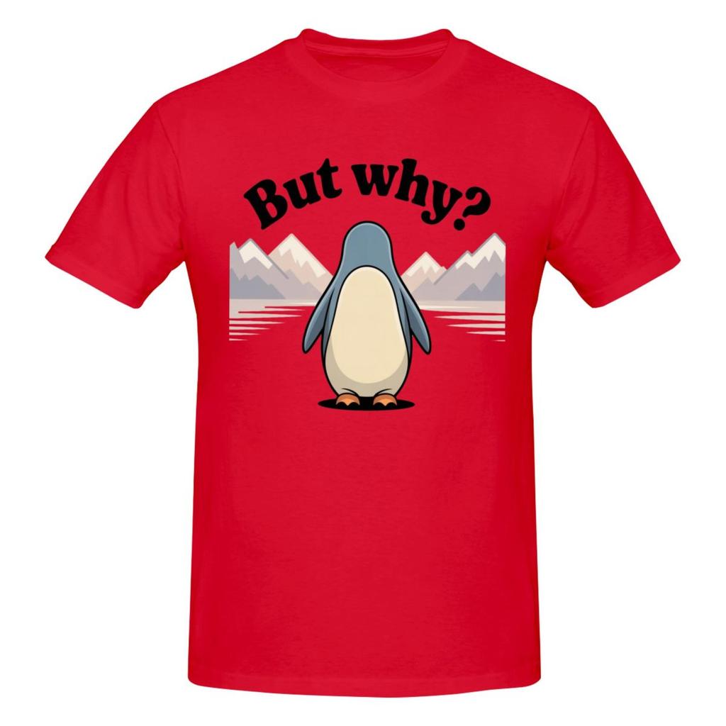 Unisex Nihilist Penguin But Why Arctic Snow Meme Philosophy Retro T Shirt Streetwear Cotton Crewneck Anime Shirt