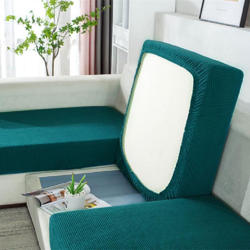 1 Piece Waterproof Stretch Jacquard Cushion Cover with Checks Extra Large Sofa Cushion Furniture Protector Sofa Cover Soft Flexibility