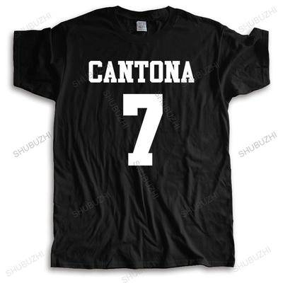 Новая мужская модная футболка с круглым вырезом, летние топы CANTONA 7 разных цветов, свободного стиля, унисекс, черные футболки, европейский размер