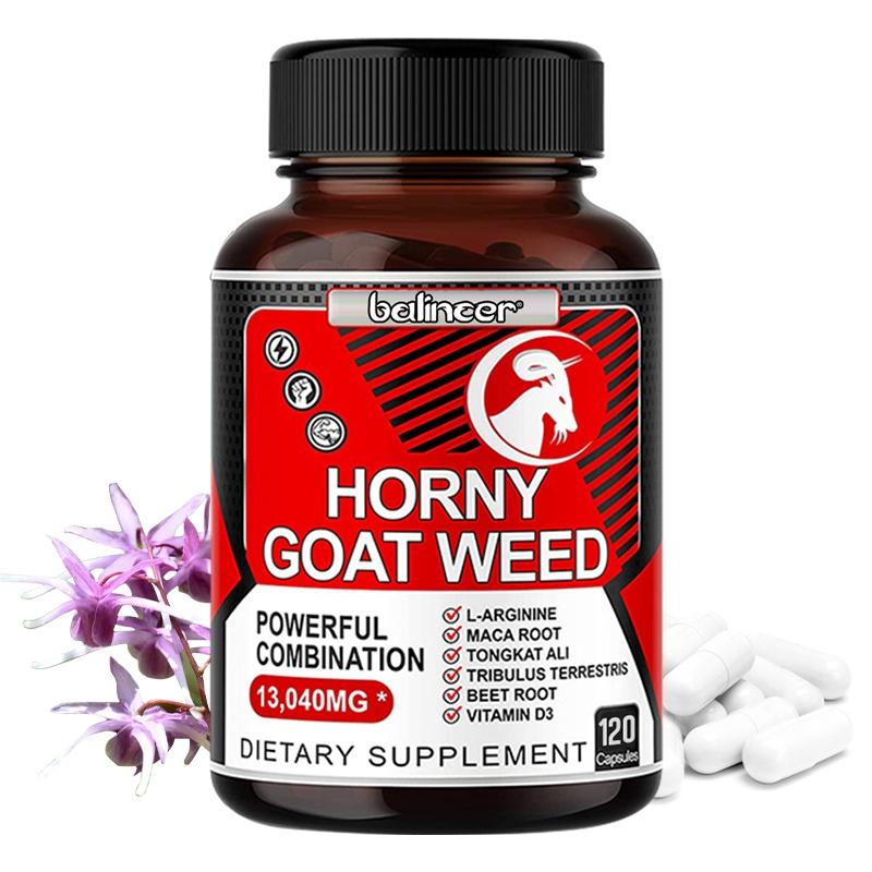 Balincer Horny Goat Weed Capsules, 13,040mg Equivalent, L-Arginine, Maca, Tribulus, 120 Caps