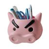 Подставка для ручек Форма злой свиньи Органайзер для стола Большая вместимость Пластиковый ящик для хранения канцелярских принадлежностей Настольный аксессуар
