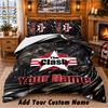 The Clash Pattern Bedding 3Pcs Set Custom Name, Bed Sheet And Pillowcases For Home Bedroom