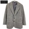 90s Herringbone Tweed 3B Tailored Jacket Jacket M grayUsed