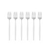 6Pcs Colorful Forks Set Tea Cake Snack Fork Dinnerware Cutlery Matte Stainless Steel Tableware Dessert Fruit Fork Silverware Set