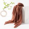 Spring Season, Pure Color, Simulated Silk, Long Strip Scarf, Fashionable, Suitable for Work, Sun Protection, Sheer Scarf, Shawl.