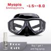 Myopia Scuba Diving Mask Snakeskin Anti Fog for Spearfishing Gear Swimming Masks Googles Nearsighted Lenses Short-sighted