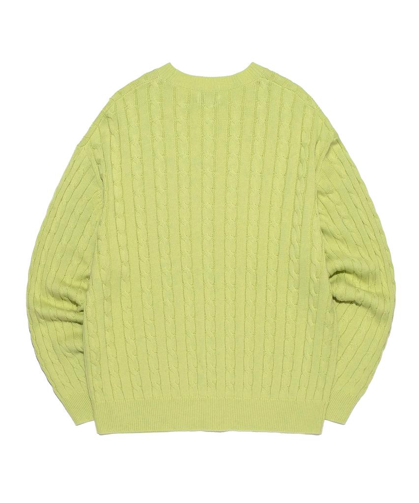 LEE Round Neck Cable Knit Lime