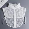 Female Lace Detachable Collar Vintage Solid Stand Fake Collar Blouse Top Adjustable Women Clothes Ladies False Collar