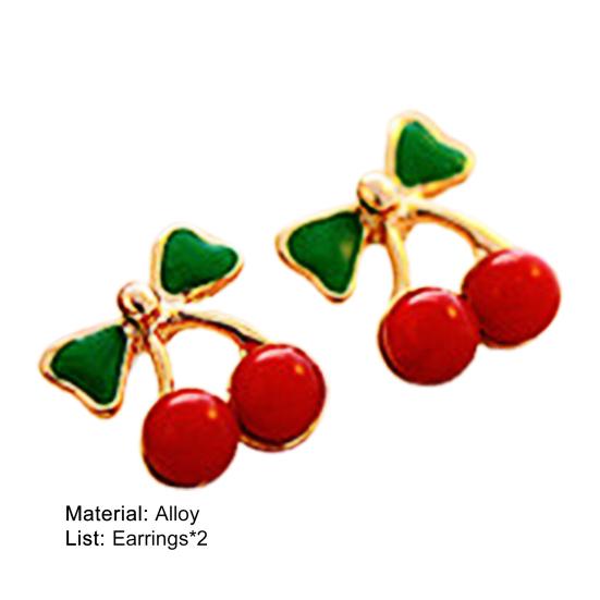 2 шт. серьги-гвоздики красочные декоративные серьги-гвоздики вишневого цвета