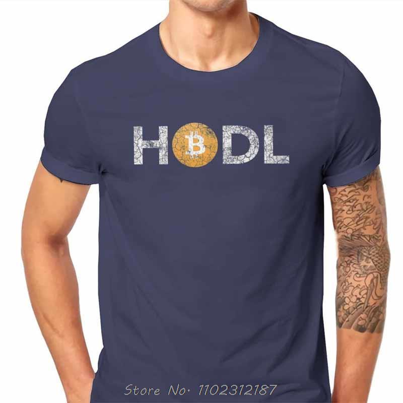 Bitcoin Cryptocurrency Meme Vintage Hodl T Shirt Vintage Goth Summer Loose Cotton Men's Camisa Streetwear Harajuku O-Neck Tshirt