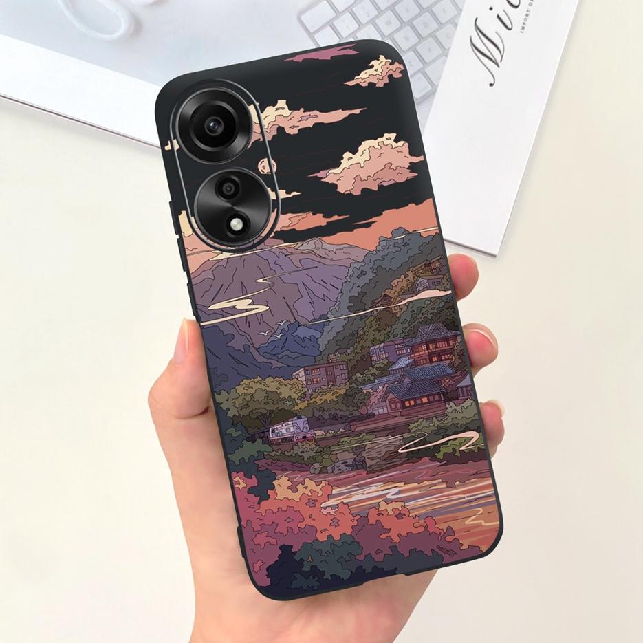 Чехол для Oppo A78 4G CPH2565 Милый Модный Мультяшный Расписной Чехол Мягкий Силиконовый Чехол для Телефона Для Oppo A78 A78 OppoA78 5G Матовый Coque