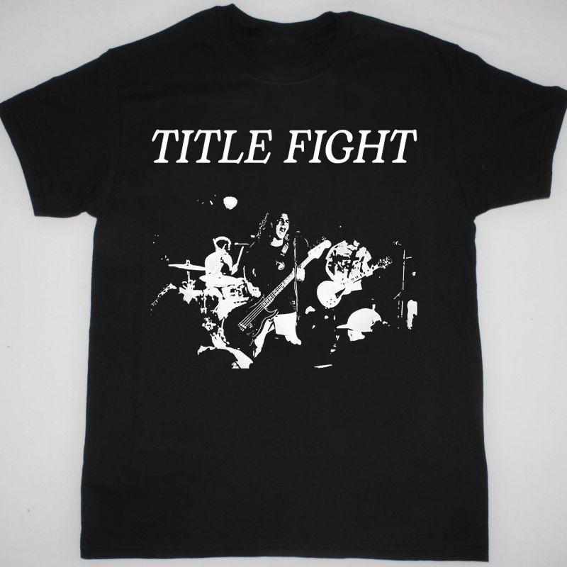 Постеры группы Title Fight Футболка с коротким рукавом Хлопок Черная Все размеры AE107