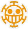 Флаг пиратов Law из ONE PIECE x PansonWorks Наклейка-коллаборация Мини-наклейка ONE PIECE Официальный товар OPS-81