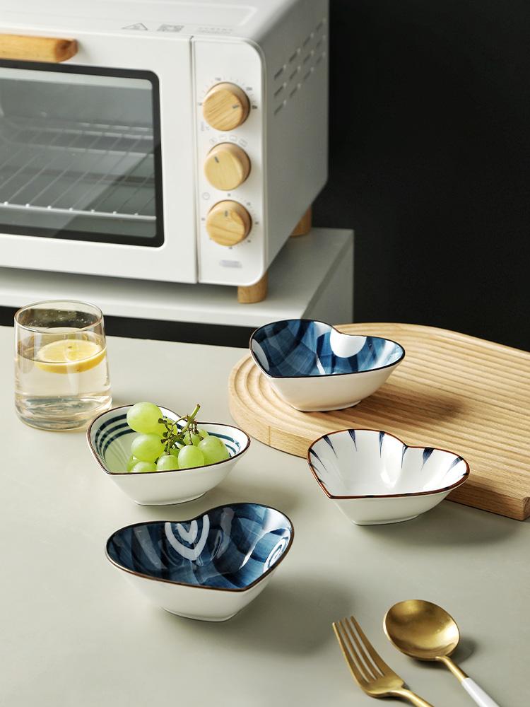 Японская керамическая тарелка с отделениями для домашних фруктов, овощей, круглая подглазурная разделительная тарелка с диском