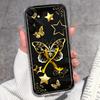 Для Samsung A17 A16 A15 A14 A13 A12 M16 M14 M13 M12 M10 Чехол для телефона из прозрачного ТПУ с красивой бабочкой и буквой, защита объектива, противоскользящий чехол для Samsung