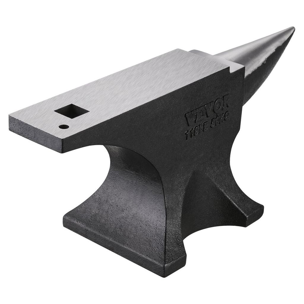 Single Horn Anvil 110lbs Cast Steel Anvil Round Horn Anvil for Blacksmiths